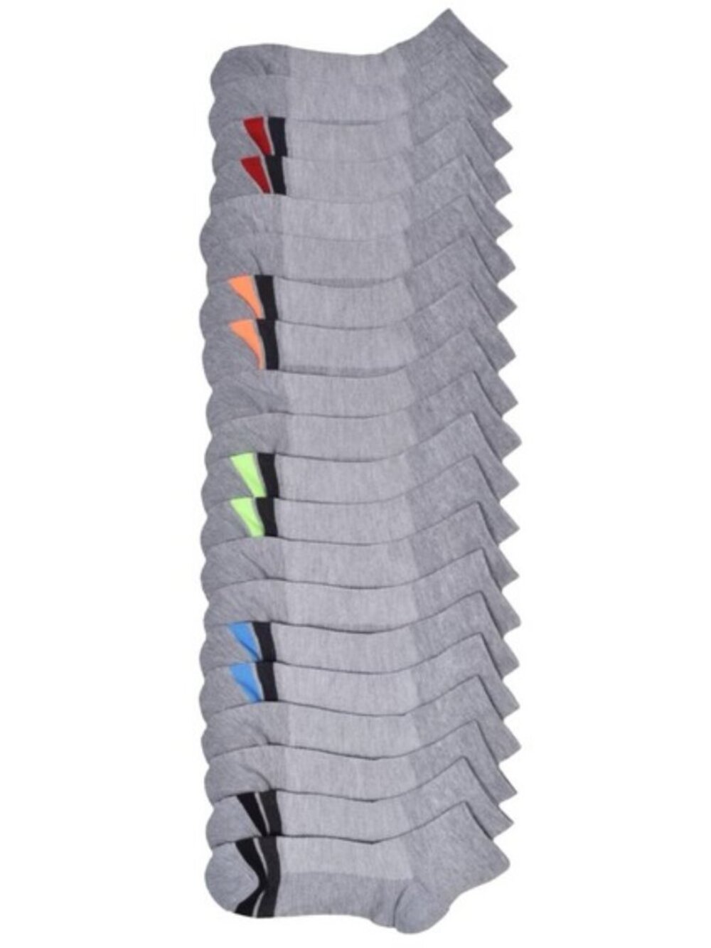 NWT Wonder Nation Boys Ankle Socks 10-Pack Gray Size M Shoe Size 6-8 Cushioned